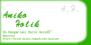 aniko holik business card